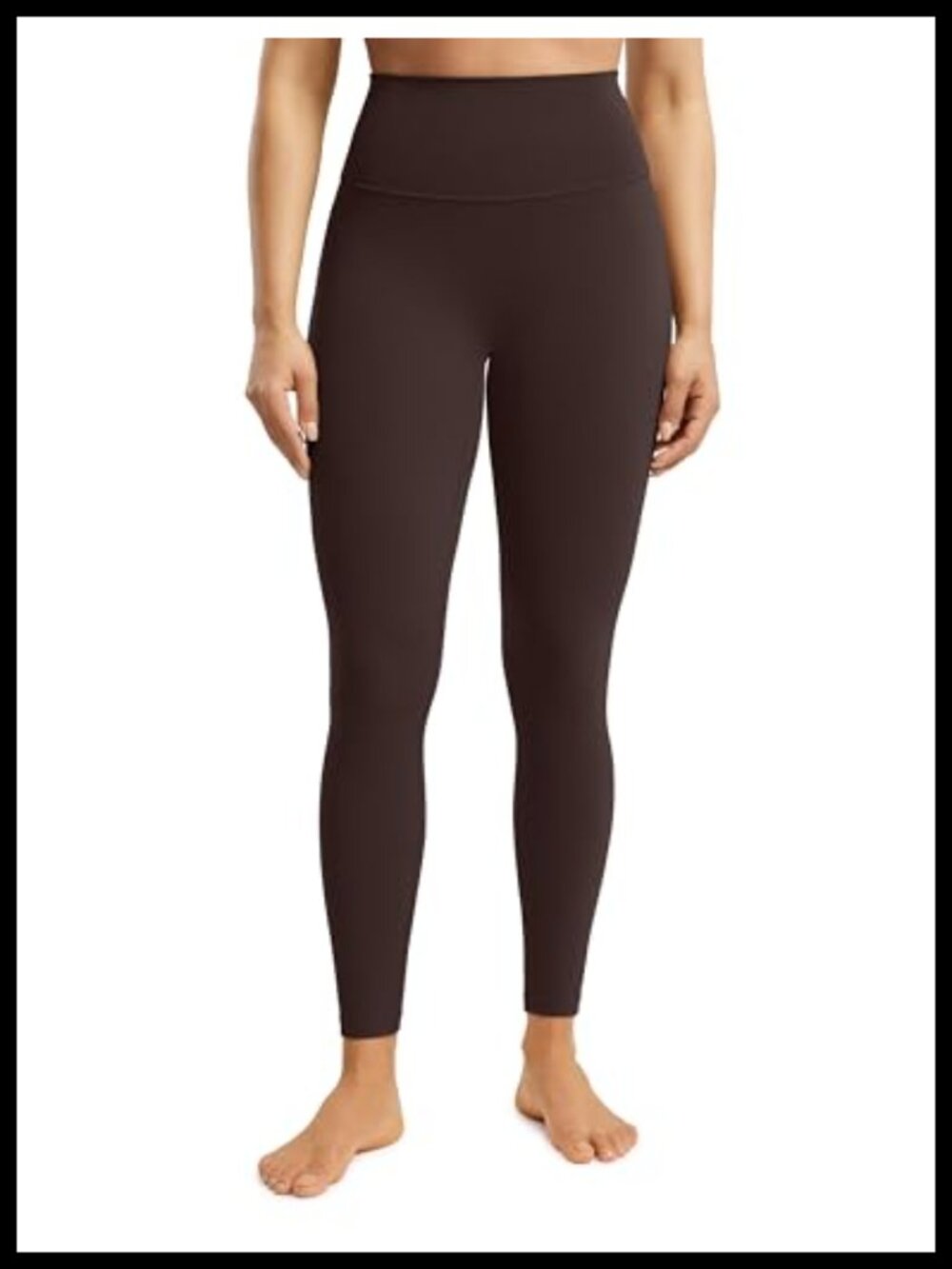 POSHDIVAH Creamluxe No Front Seam Yoga Leggings High Waist 25"